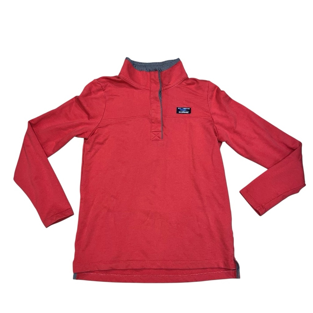 L.L. Bean Coral Red Pullover Rugby Sweater Women’s size XS